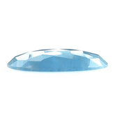 MILKY AQUAMARINE ROSE CUT IRRGULAR OVAL CAB (AAA) 30X20MM 21.65 Cts.