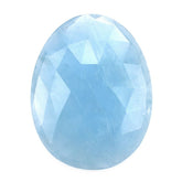 MILKY AQUAMARINE ROSE CUT IRRGULAR OVAL CAB (AAA) 26X20MM 14.03 Cts.