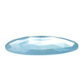 MILKY AQUAMARINE ROSE CUT IRRGULAR OVAL CAB (AAA) 26X20MM 14.03 Cts.