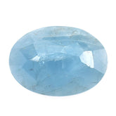 MILKY AQUAMARINE IRRGULAR CUT OVAL CAB (AAA) 14X10MM 5.37 Cts.