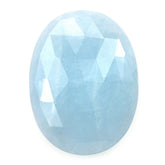MILKY AQUAMARINE ROSE CUT OVAL CAB (A) 24X18MM 13.24 Cts.