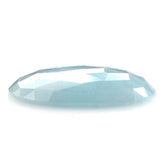 MILKY AQUAMARINE ROSE CUT OVAL CAB (A) 24X18MM 13.24 Cts.