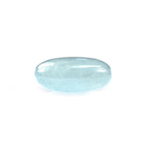 MILKY AQUAMARINE PLAIN LENTIL OVAL CAB (FULL-DRILL) (A) 10X8MM 2.55 Cts.