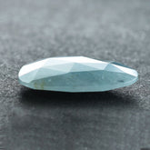 MILKY AQUAMARINE ROSE CUT BRIOLETTE TRILLIONISH 20X15MM 7.90 Cts.