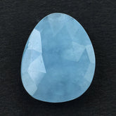 MILKY AQUAMARINE ROSE CUT BRIOLETTE PEARISH (MILKY/AA) 15.50X12.50MM 4.87 Cts.