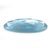 MILKY AQUAMARINE ROSE CUT OVAL CAB (MILKY/AA) 26X20MM 14.63 Cts.