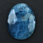 MILKY AQUAMARINE ROSE CUT OVAL CAB (MILKY/AAA) 26X20MM 15.30 Cts.
