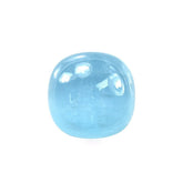 MILKY AQUAMARINE PLAIN LENTIL CUSHION 14.00MM 12.36 Cts.