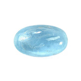 MILKY AQUAMARINE PLAIN LENTIL OVAL 12X7MM 2.40 Cts.