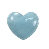 MILKY AQUAMARINE PLAIN HEART CAB (VERY MILKY/AA) 14.00X12.00 MM 6.55 Cts.