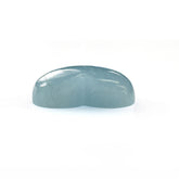 MILKY AQUAMARINE PLAIN HEART CAB (VERY MILKY/AA) 14.00X12.00 MM 6.55 Cts.
