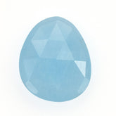 MILKY AQUAMARINE MILKY ROSE CUT TRILLIONISH (AA) 15.50X12.50 MM 4.70 Cts.