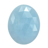 MILKY AQUAMARINE ROSE CUT EGG OVAL CAB (FLAT BOTTOM)(A) 20.00X16.00 MM 9.13 Cts.