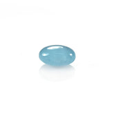 MILKY AQUAMARINE PLAIN LENTIL OVAL (AA) 11.00X9.00 MM 4.30 Cts.
