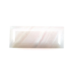 BOTSWANA AGATE TOP TABLE FALT BACK RECTANGLE (PINK) 20X8MM 7.70 Cts.