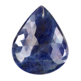 BLUE SAPPHIRE ROSE CUT PEAR CAB 46X37MM 97.55 Cts.