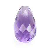 BRAZIL AMETHYST FACETED DROPS (DARK) (HALF DRILL 0.80MM) 10X6MM 2.49 Cts.