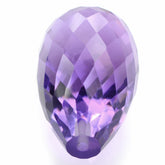 BRAZIL AMETHYST FACETED DROPS (DARK) (HALF DRILL 0.80MM) 18X10MM 12.75 Cts.
