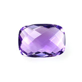 BRAZIL AMETHYST CHECKER CUT CUSHION BRIOLETTE (DARK/CLEAN) 14.00X10.00 MM 5.41 Cts.