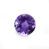BRAZIL AMETHYST CHECKER CUT ROUND (DARK/CLEAN) 7.00 MM 1.15 Cts.