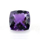 BRAZIL AMETHYST CUT ANTIOUE CUSHION (DARK)(CLEAN) 10.00X10.00 MM 3.45 Cts.