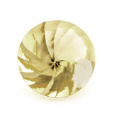 YELLOW CITRINE BUFFTOP ROUND WITH TWISTED CONCAVE (DES#31) (YELLOW LITE) 15MM 10.70 Cts.