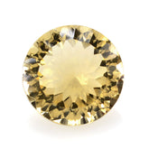 YELLOW CITRINE CONCAVE CUT ROUND (LITE YELLOW) (DES#45) 12MM 5.60 Cts.