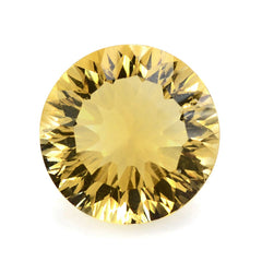 YELLOW CITRINE CONCAVE CUT ROUND YELLOW (DES#45) 12MM 5.33 Cts.