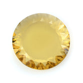 CITRINE CONCAVE ROUND FLAT COIN (GOLDEN) 15MM 6.35 Cts.