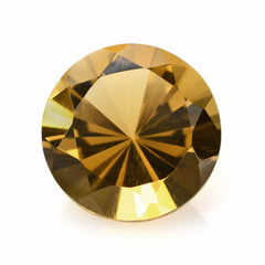 CITRINE DIAMOND CUT ROUND (YELLOW) 10MM 2.97 Cts.