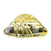 YELLOW CITRINE FLAT BUFFTOP SUPER BUBBLE OVAL (C-3) 20X15MM 15.00 Cts.