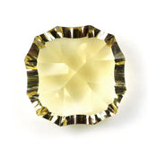 YELLOW CITRINE CONCAVE CUT CUSHION (DES#22) (C-3) 12MM 6.05 Cts.