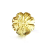 YELLOW CITRINE CARVED MELON BALLS (DES#69) (HALF DRILL) (C-2) 8MM 3.6 Cts.