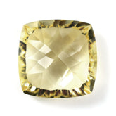 YELLOW CITRINE CONCAVE CUT CUSHION (DES#72) (C-4) 14MM 10.45 Cts.