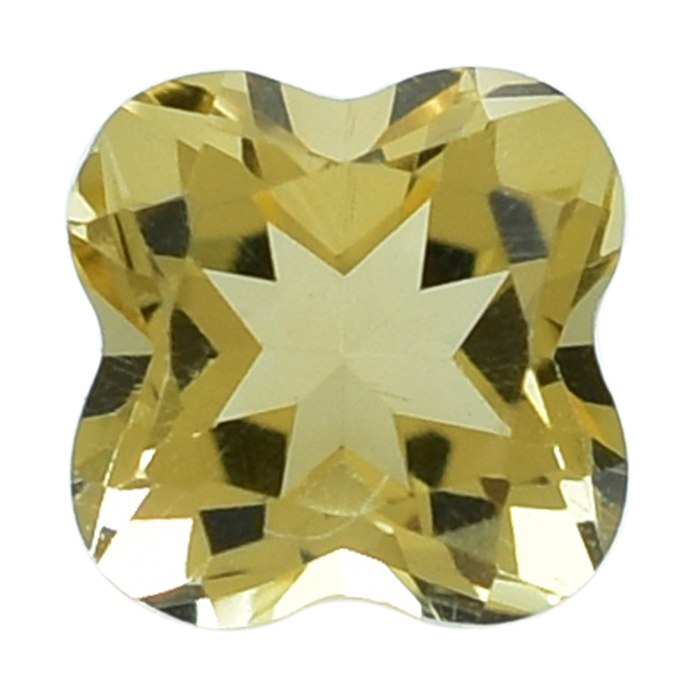 CITRINE (GOLDEN) CUT CLOVER (C-2) 4MM (THICKNESS:-3.00-3.40MM) 0.38 Cts.