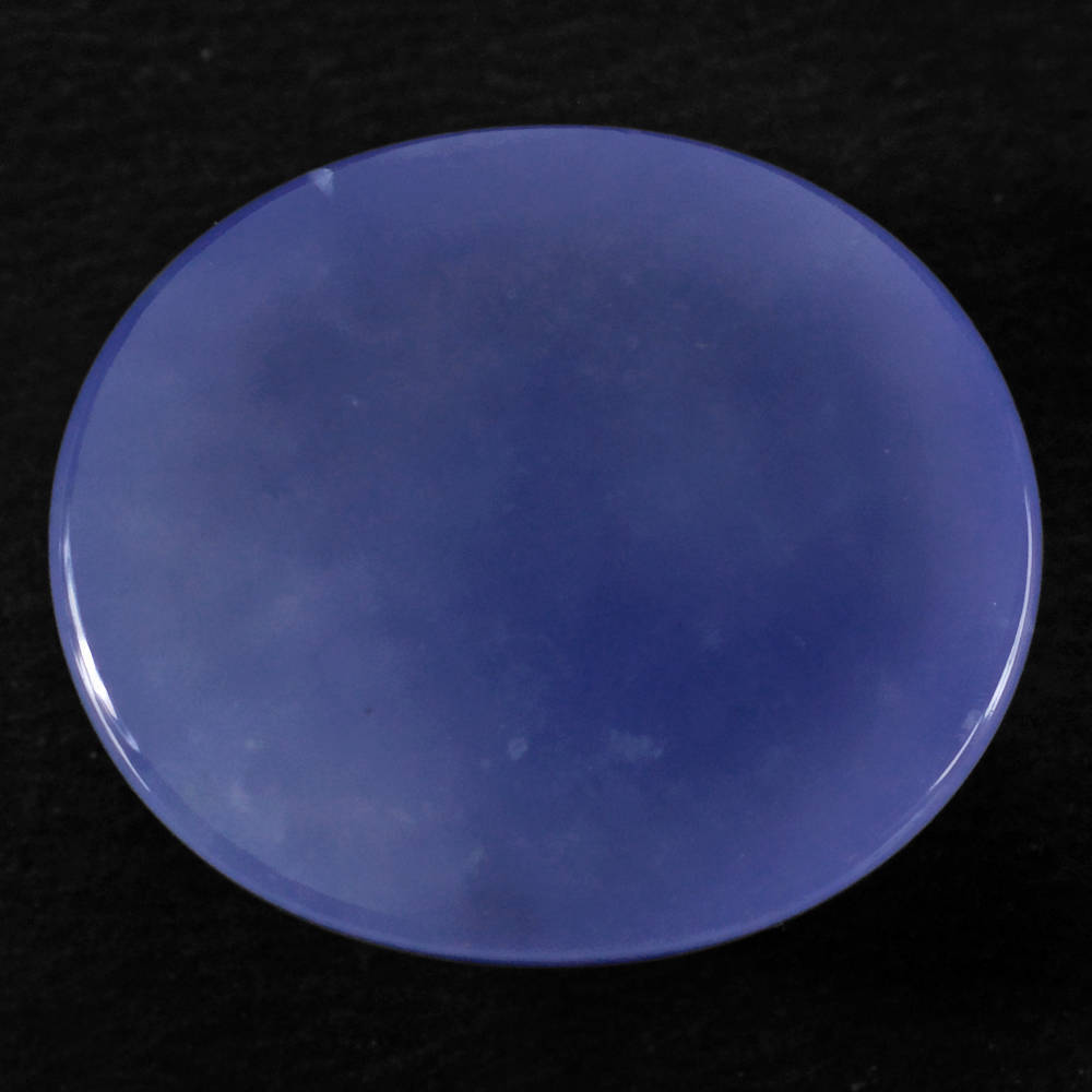 AFRICAN BLUE CHALCEDONY PLAIN OVAL CAB 19.50X17MM 19.93 Cts.