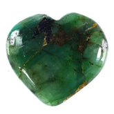 EMERALD LENTIL HEART (HALF DRILL) 21X20MM 16.05 Cts.