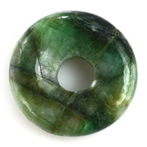 EMERALD PLAIN ROUND WITH CARVED WITH BIG HOLE (FULL DRILL) 21MM 18.15 Cts.