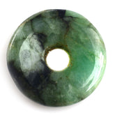 EMERALD PLAIN ROUND WITH CARVED WITH BIG HOLE (FULL DRILL) 23MM 20.00 Cts.