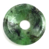EMERALD PLAIN ROUND WITH CARVED WITH BIG HOLE (FULL DRILL) 25MM 20.50 Cts.