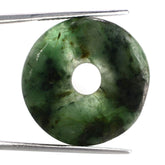 EMERALD PLAIN ROUND WITH CARVED WITH BIG HOLE (FULL DRILL) 25MM 20.50 Cts.