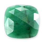 EMERALD ROSE CUT CUSHION CAB 17X17MM 9.25 Cts.