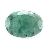 EMERALD BOTH SIDE TABLE CUT OVAL (OPAQUE) (DARK/SOME BLACK SPOTS) 18.00X13.00 MM 6.21 CTS