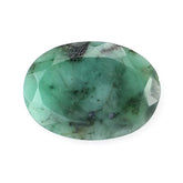 EMERALD BOTH SIDE TABLE CUT OVAL (DARK)(MANY BLACK/WHITE SPOT 3TH QUALITY) 18.00X13.00 MM 5.88 CTS