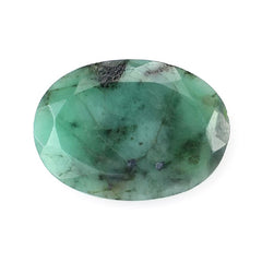 EMERALD BOTH SIDE TABLE CUT OVAL (DARK)(MANY BLACK/WHITE SPOT 3TH QUALITY) 18.00X13.00 MM 5.88 CTS