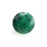 EMERALD STEP CUT BACK SIDE ROUND (2ND QUALITY)(MEDIUM OPAQUE MANY BLACK/WHITE SPOTS) 10.00X10.00 MM 3.33 CTS