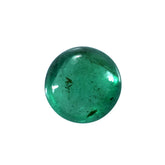 EMERALD SMOOTH ROUNDEL BEADS (1PAIR)(MEDIUM GREEN)(TRANSPARENT SOME BLACK SPOT) 7.50X7.50 MM 1.78 CTS