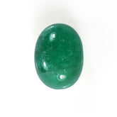 EMERALD PLAIN OVAL CAB (MEDIUM)(SEMI OPAQUE TOP GREEN)(1ST QUALITY CLEAN) 8.50X6.50 MM 1.75 CTS