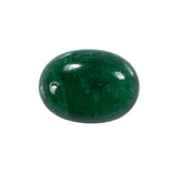 EMERALD PLAIN OVAL CAB (TOP GREEN)(OPAQUE SOME BLACK SPOT) 8.00X6.00 MM 1.50 CTS