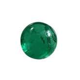 EMERALD SMOOTH ROUNDEL BEADS (1PAIR)(TOP GREEN)(TRANSPARENT SOME BLACK SPOT) 7.50X7.50 MM 1.95 CTS